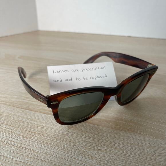B&L Ray-Ban USA Wayfarer Sunglasses FRAMES ONLY Brown Vintage B&L 5022 - Picture 1 of 9